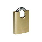 50mm Solid brass padlock- shrouded hardened steel shackle -