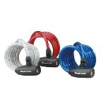 Keyed self coiling cable 1.80m x Ø 8mm w/ 2 keys