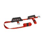 Pack of 2 crossed straps with metal cam buckle