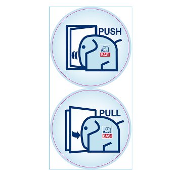 BASI Door Sticker - Push & Pull