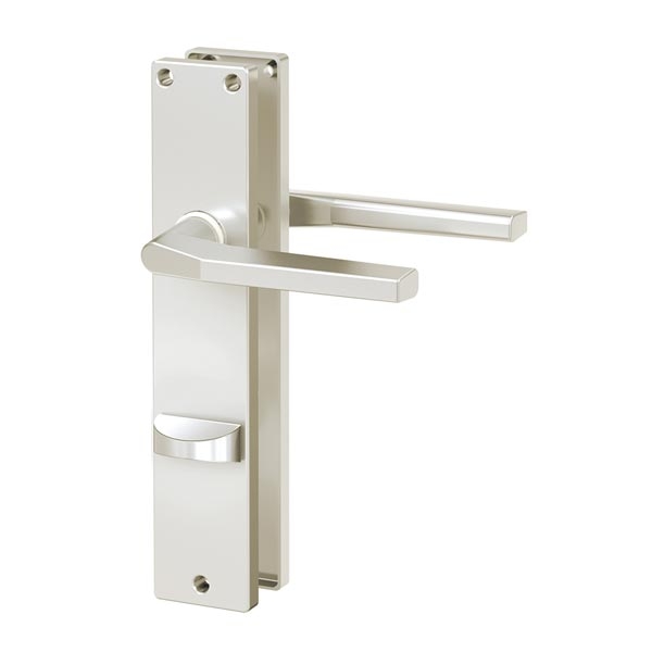 ZB 4100 - WC Alu F2 long door plate fitting, angular, WC, 72/8 mm