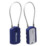 30mm Address padlock - zinc body - 15cm steel cable with