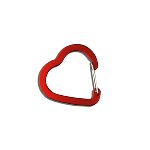 Key Ring "heart", aluminium red