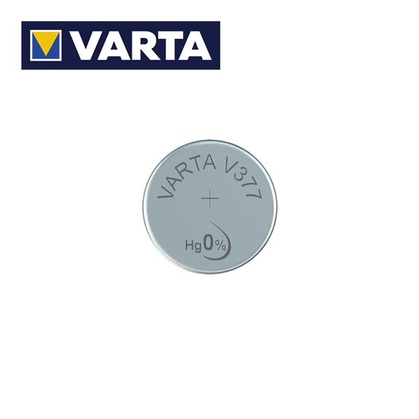 VARTA - V377 silver oxide coin battery, 377-376-SR66-SR626SW
